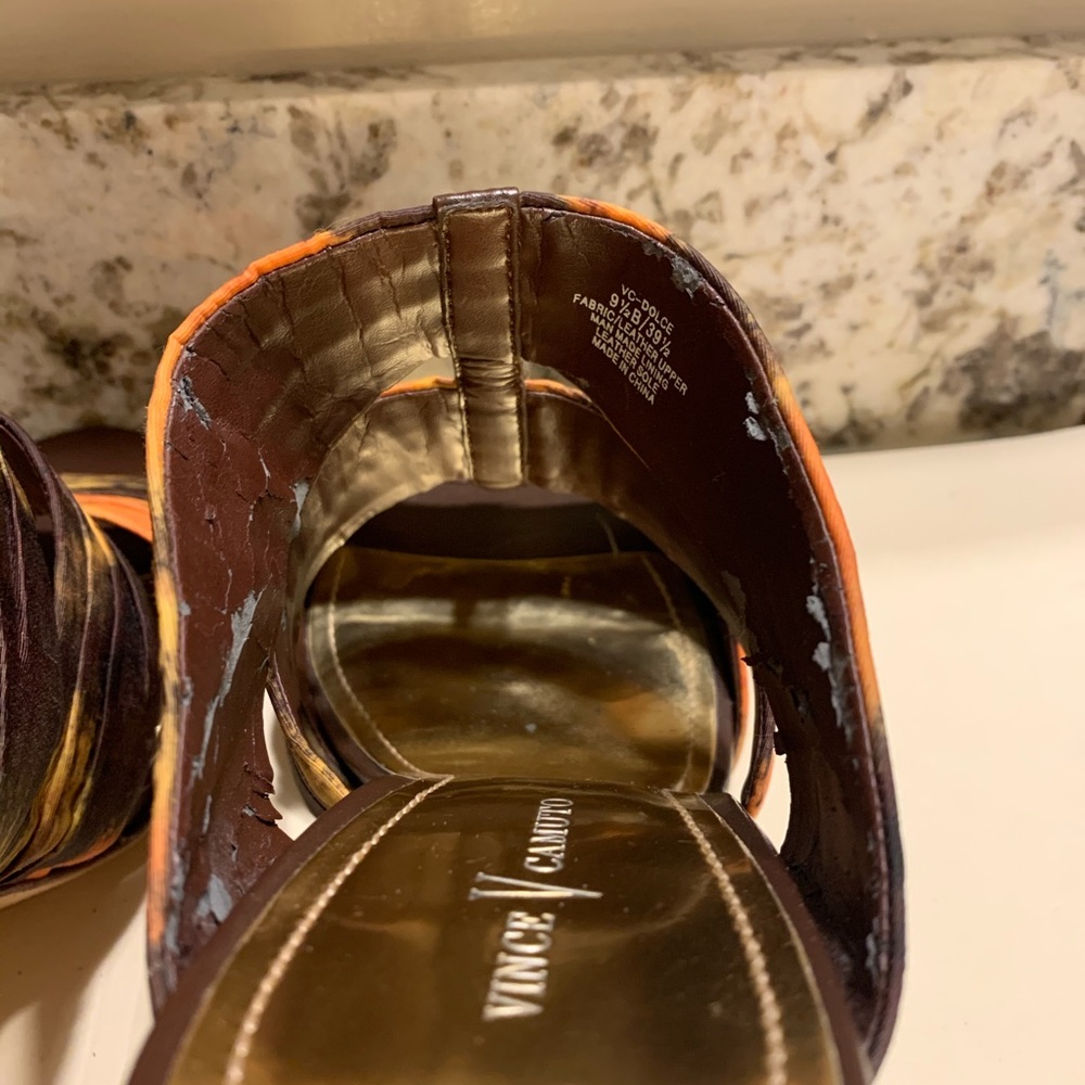 Vince Camuto Leather Heeled Sandals - 9.5 - Picture 8 of 10